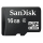 SANDISK Micro SDHC Card Only 16GB SDSDQ-016G-E11M - 63223 - zdjęcie
